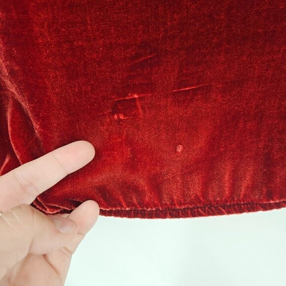 Cut Loose Velvet Tunic Top Red Women’s Size XS Artsy Lagenlook Relaxed Fit - Picture 11 of 13